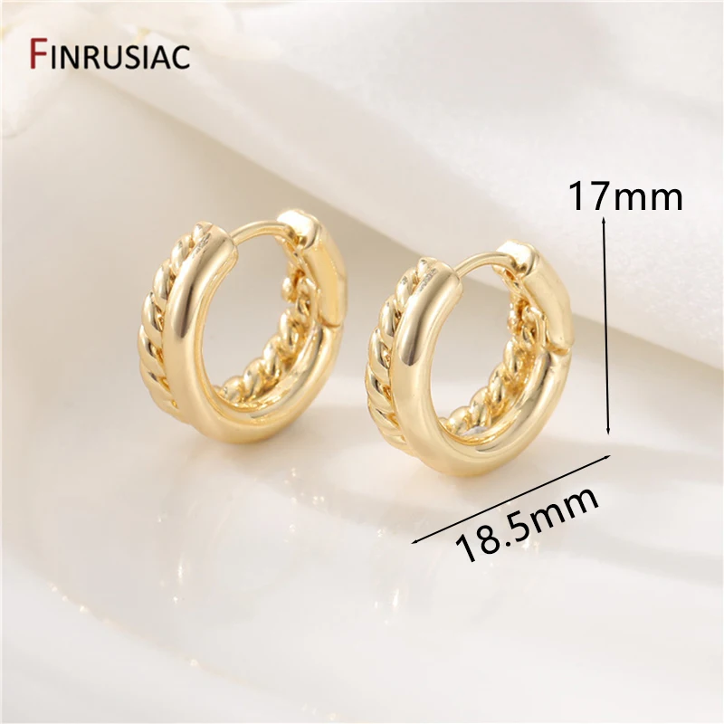 2023 neue Einfache Messing Vergoldet Creolen Für Frauen Trendy Runde Kreis Unisex Ohrring Partei Schmuck – Detail 6