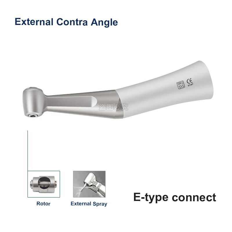 Dental Low Speed Contra Angle Mini Air Motor 4 Holes Available for Dentist Straight Handpiece Kit Low Speed Contra Angle  4 Hole