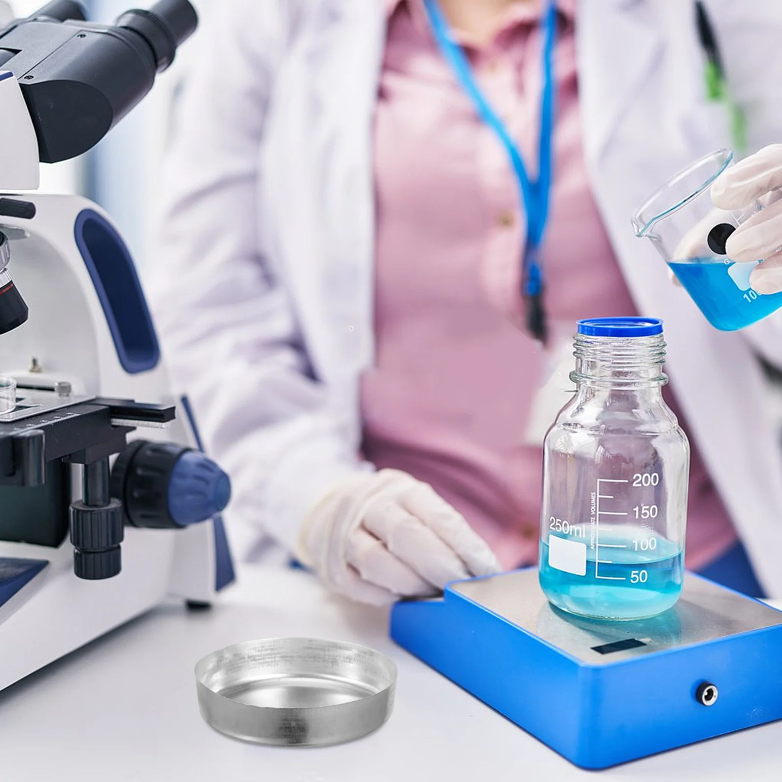 

10pcs Weighing Dishes 70Ml Aluminum Lab Weighing Trays Reusable Sample Storage Containers For Laboratory Equipment Measuring