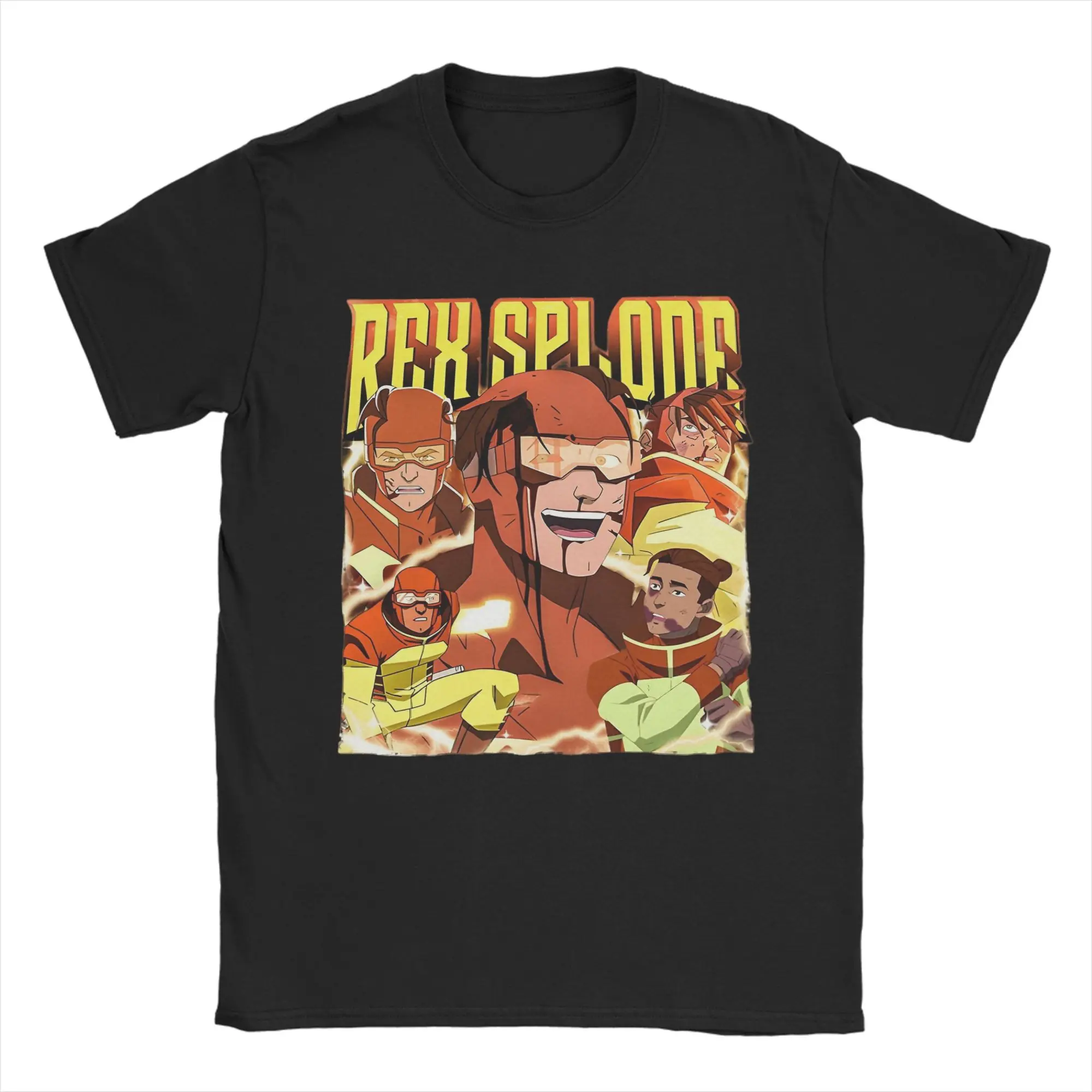 Men Invincibles Rex Splode T Shirt  Pure Cotton Clothes Cool Short Sleeve O Neck Tees Plus Size T-Shirts
