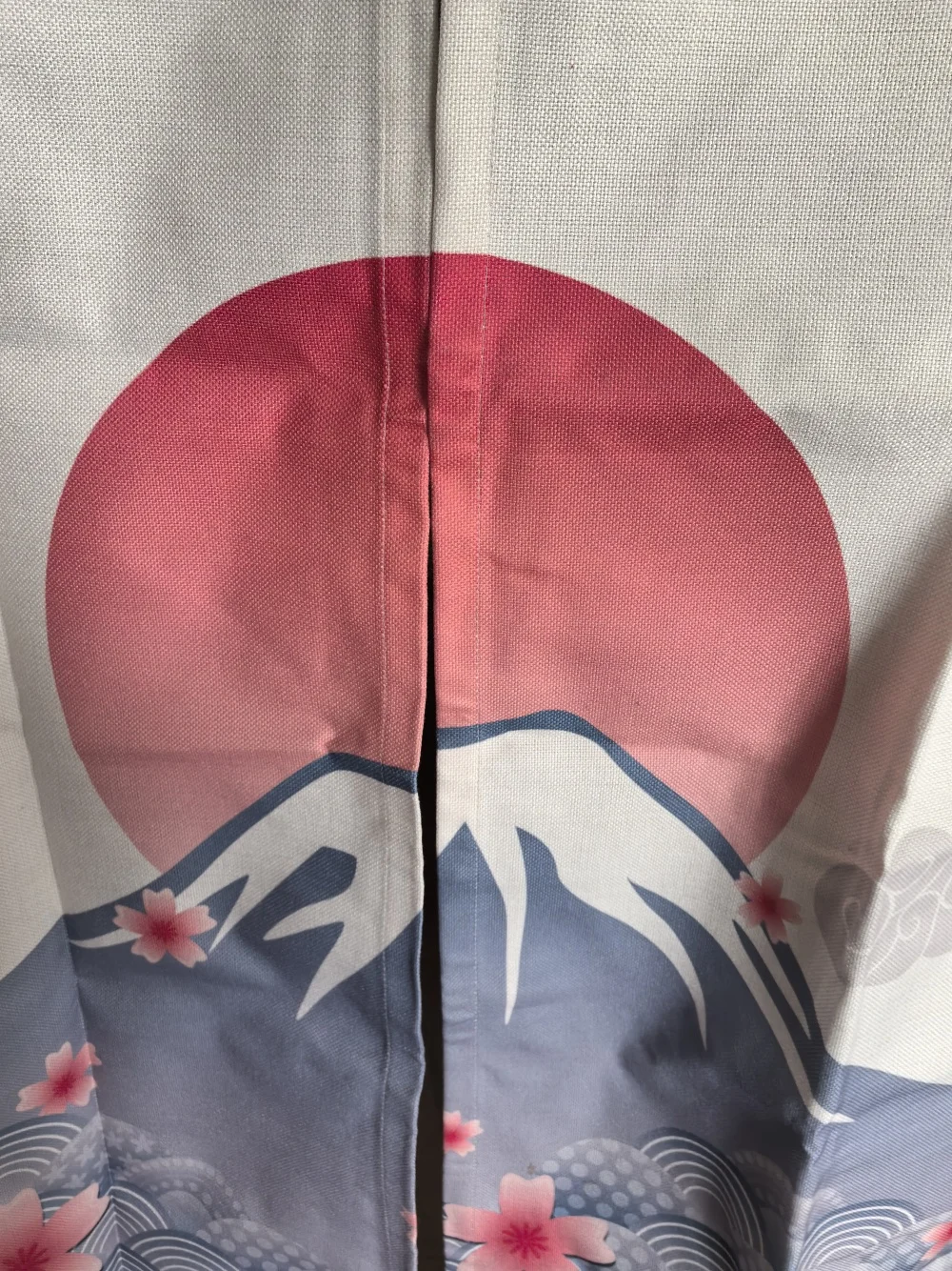 Japanese Mt. Fuji Noren Curtain, Traditional Chinese Feng Shui Tapestry for Home/Shop Entrance