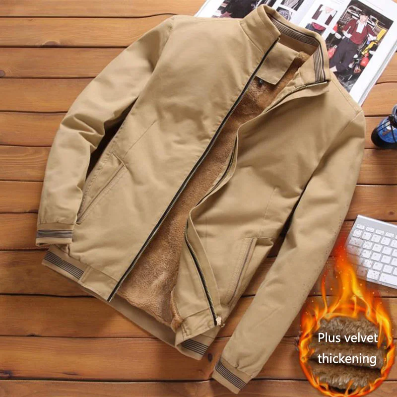 

Men Outdoor Winter Warm Jacket Fleece Lining Thermal Windbreaker Thicken Plus Velvet Coat Male Trekking Hiking Travel Coats