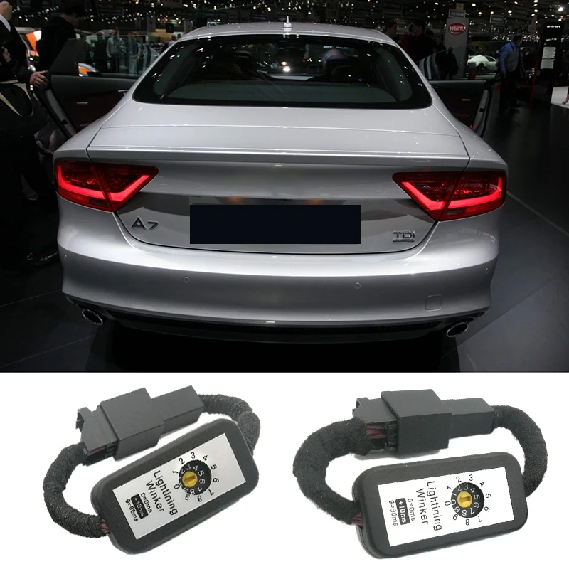 M93K-2Pcs Car Light Dynamic Turn Signal Indicator LED Taillight Add-On Module For- A7 Sportback 2012-2014