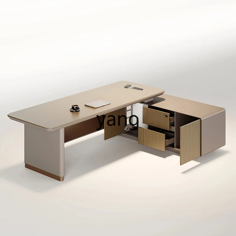 

LH desk light luxury senior sense manager office furniture table chair combination