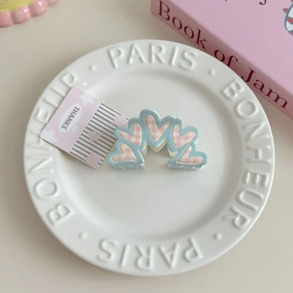 

Cute Korean Style Lattice Hair Crab Clip Flower Square Acrylic Bow Hair Claw Hair Accessories Headwear Geometry Shark Clip Girls