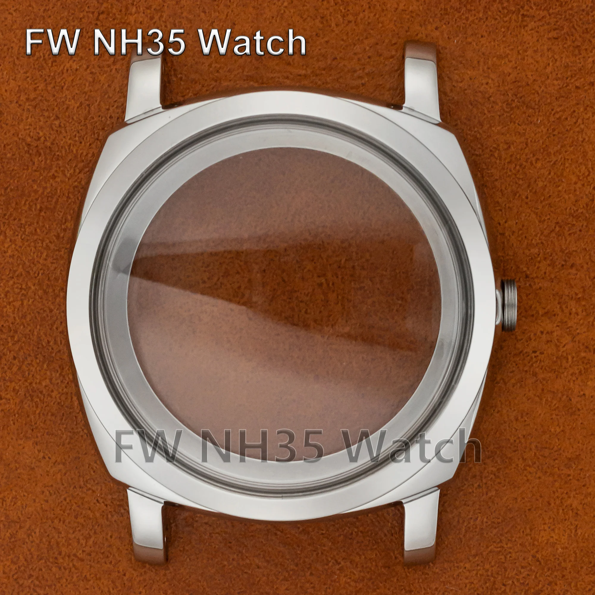 47mm Case for PAM 6154 Retro Case Water Resistant Stainless Steel Bubble Mirror Watch Case Fit ETA 6497/6498/ST3600 Movement