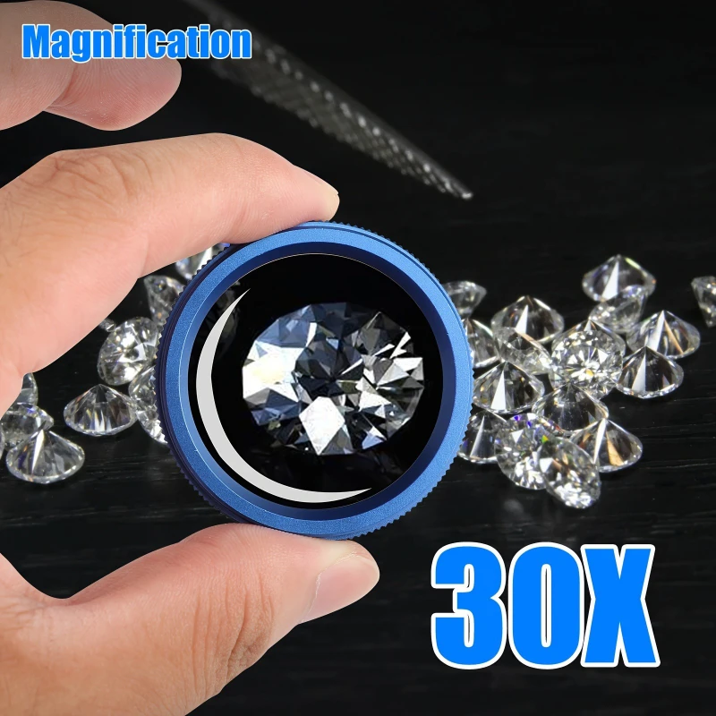

1pc 30x High Magnification Portable Pocket Magnifier for Watch and Jewelry Making, Handheld Magnifier