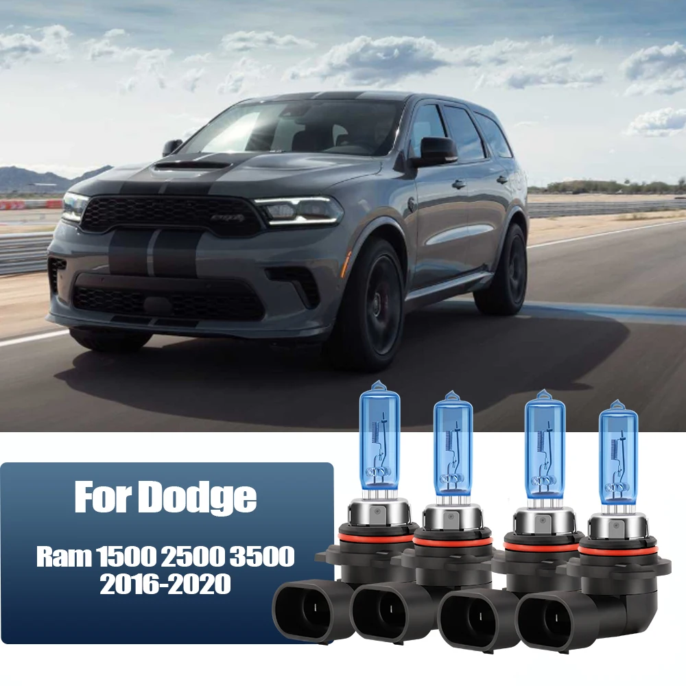 

2/4pcs For Dodge Ram 1500 2500 3500 2016 2017 2018 2019 2020 12v 1:1 MIni Design High Low Beam Halogen 6000k 100W Bulbs Car Lamp