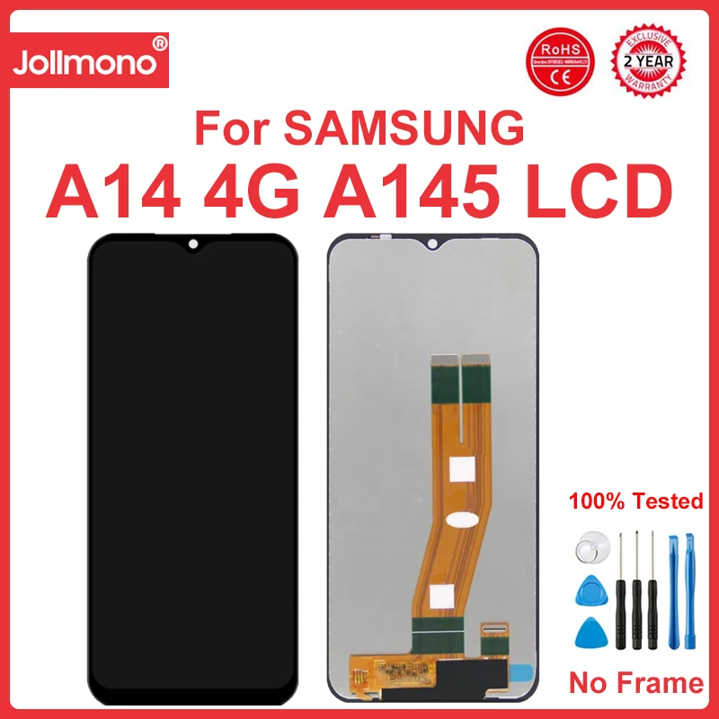 Screen for Samsung Galaxy A14 A145F A145M Lcd Display Digital Touch Screen with Frame for Samsung A14 Screen Replacement