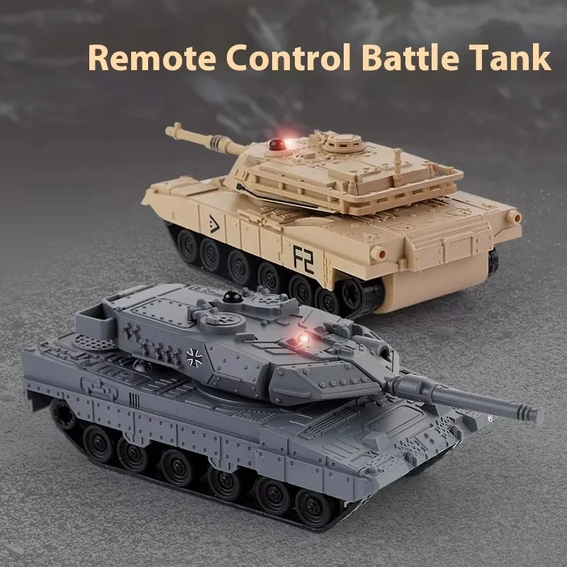 New Rc Tank Military Tank 777-584 Mini Remote Control Tracked Tank Tiger Tank Combat Model Simulation Popular Toy Kid Puzzle Toy