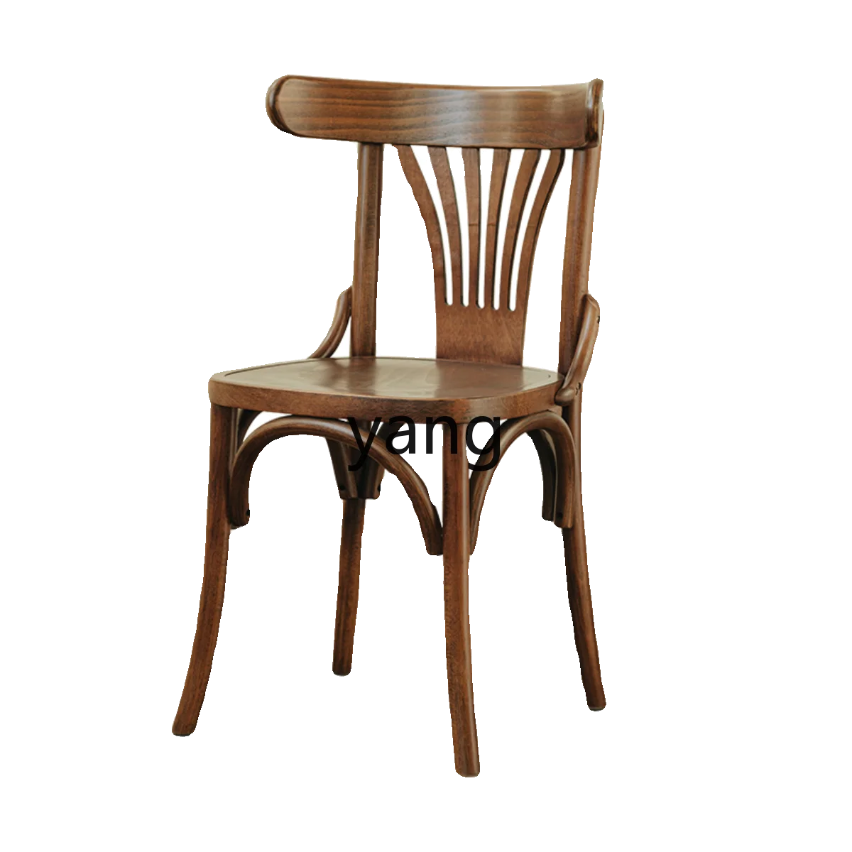 

LH solid wood dining chair retro modern restaurant back chair medieval desk chair