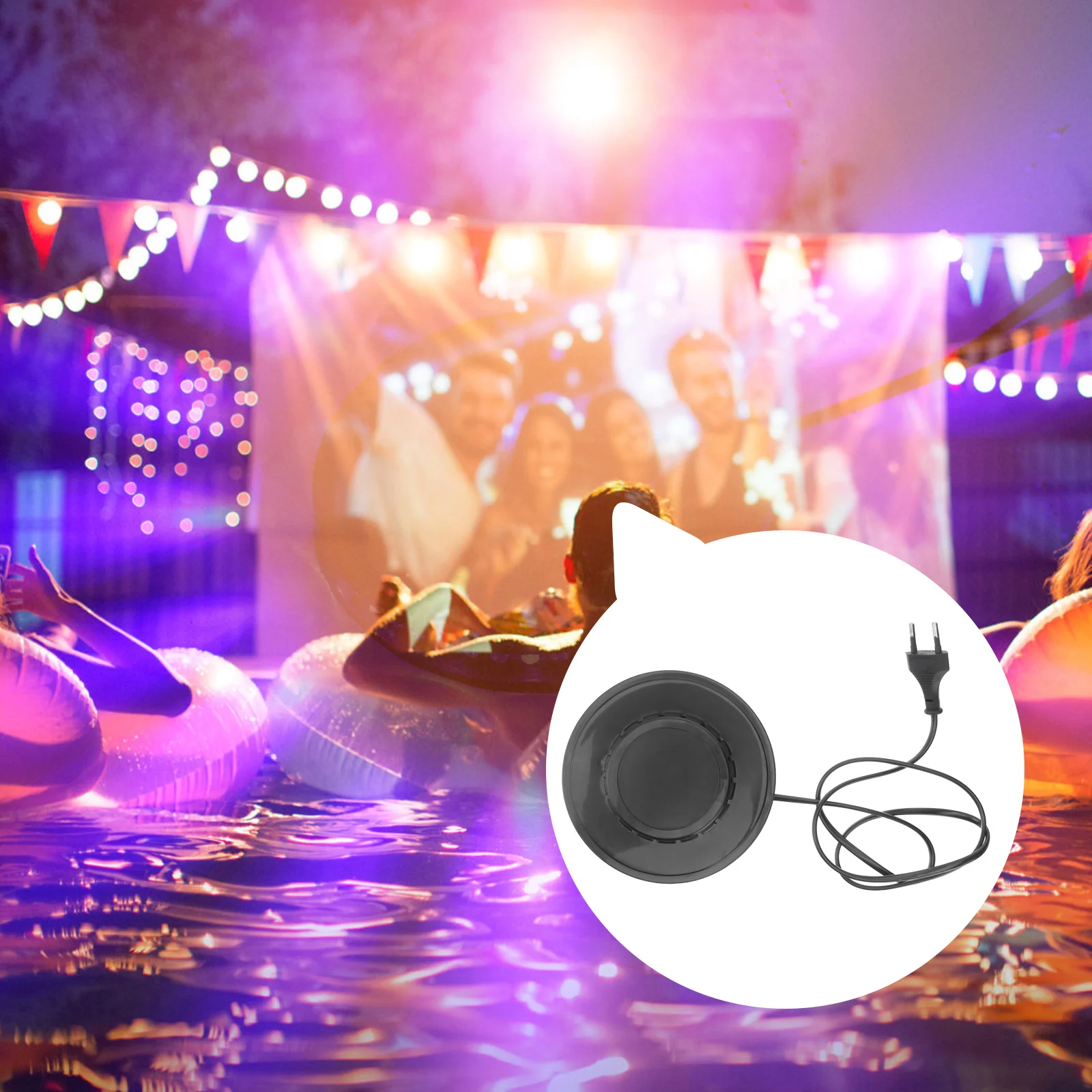 Novelty Sunflower Shaped Voice-Activated /Auto Rotating 48-LED RGB Light LED Party Light (White, EU Plug)