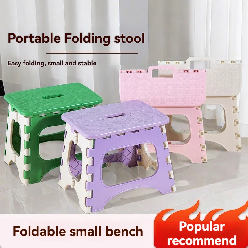 Modern Style Outdoor Folding Stool Portable Mini Low Plastic Bench Cross-Border for Outdoor & Indoor