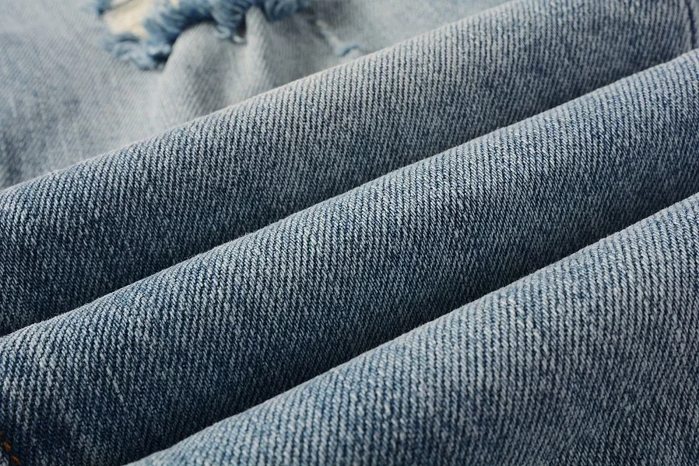 アメリカンライトブルーカラー リップドジーンズ 9075 ブランド カジュアルパンツ ジーンズ