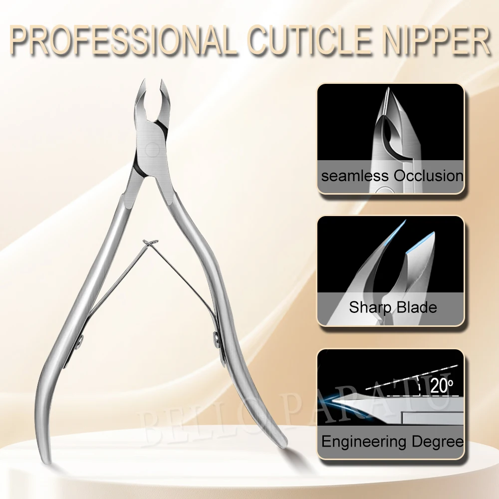 1 Pz Pinza per cuticole Strumenti per manicure Clipper Professionale Mezza 5mm Mascella Tagliacuticole Precisione Tagliacuticole Strumento