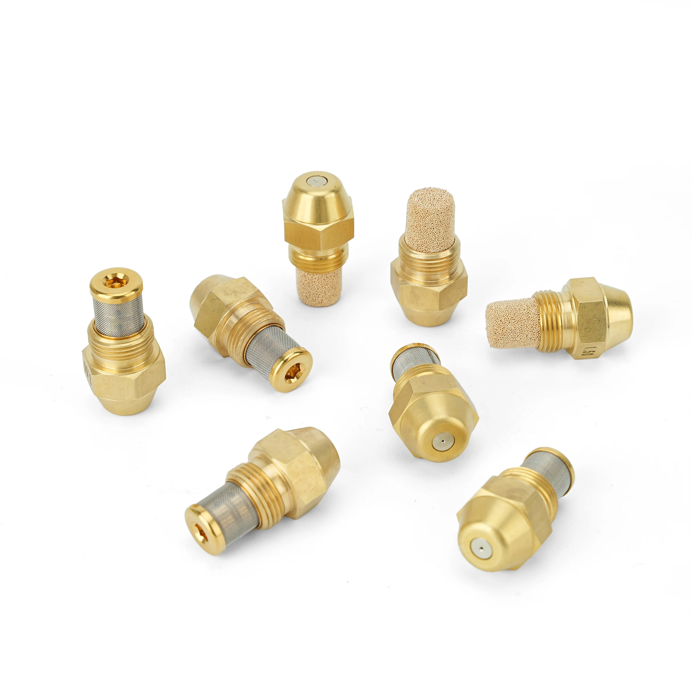 80°H Hollow Brass Atomizing Nozzle for Methanol/Vegetable Diesel Burners Combustion Injection Diesel Fuel Jet Brass Burner