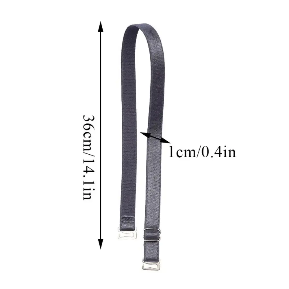 Anti-slip Buckle Belt Stainless Steel Bra Straps Solid Color Adjustable Underwear Shoulder Strap Bra Accessories Double-Shoulder