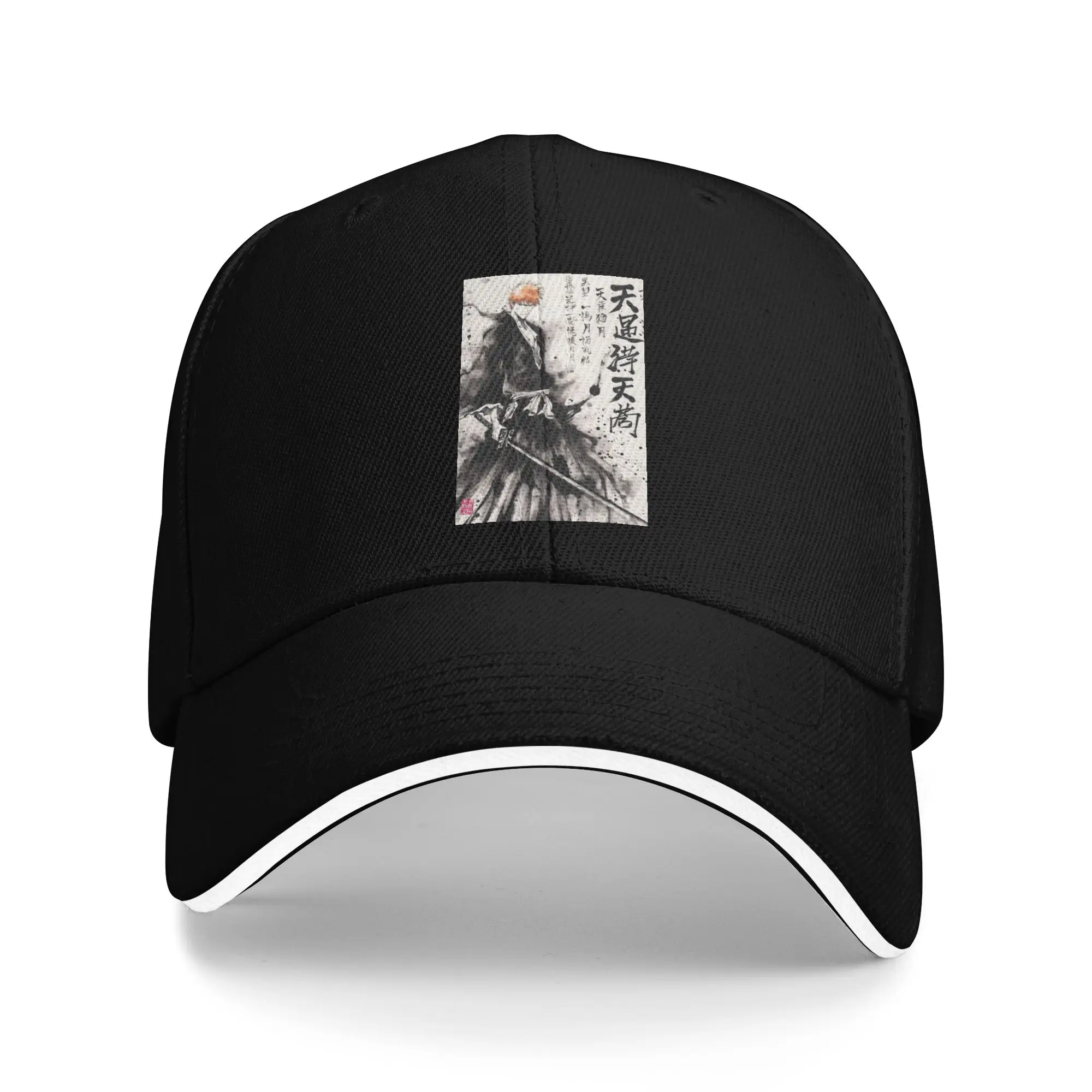 Hot Sale Ichigo Sumi-e Baseball Cap  Stylish Sun Visor Cap  Outdoor Concert Sun Visor Cap
