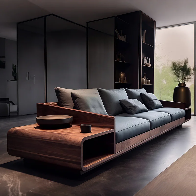 Three Seater Living Room Sofas Wood Oversized Nordic Floor Living Room Sofas Lounge Individual Muebles Para El Hogar Couch