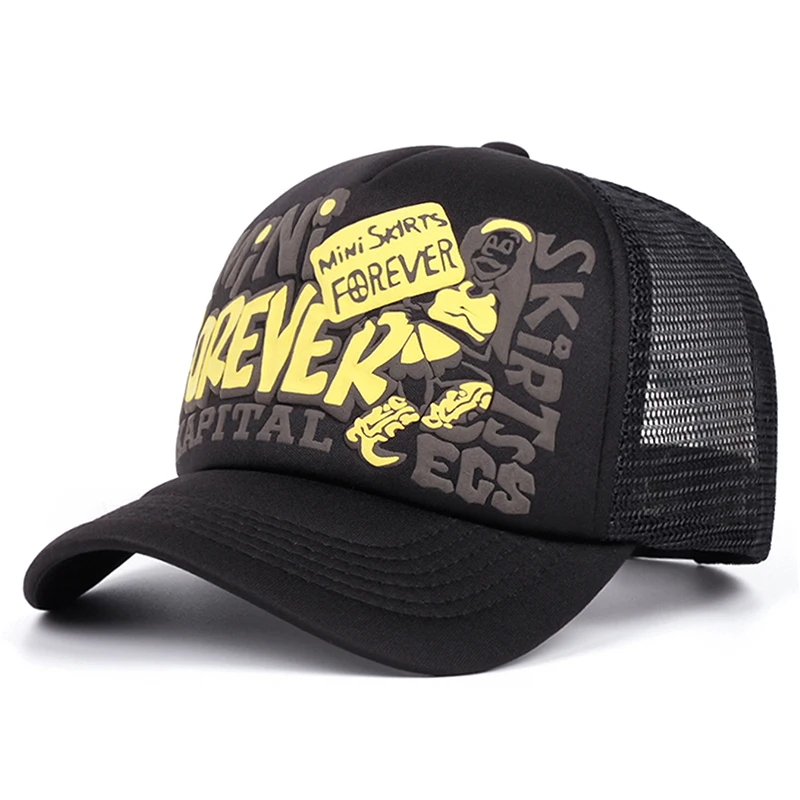 2026 New Baseball Hat MINI Offset Printing Breathable Mesh Hat Outdoor Daily Leisure Decoration Sunshade Hat Unisex Hip Hop Hat
