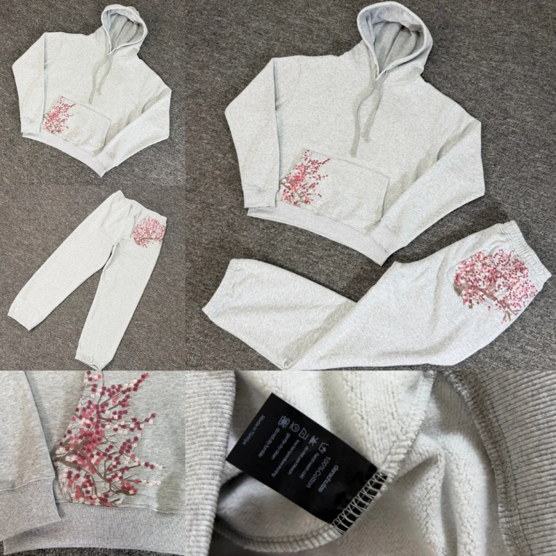 

New High Street Trend Men's Women's DERSCHUTZE Sports Outfit Autumn/winter Embroidered Print Trendy Hooded Sweater
