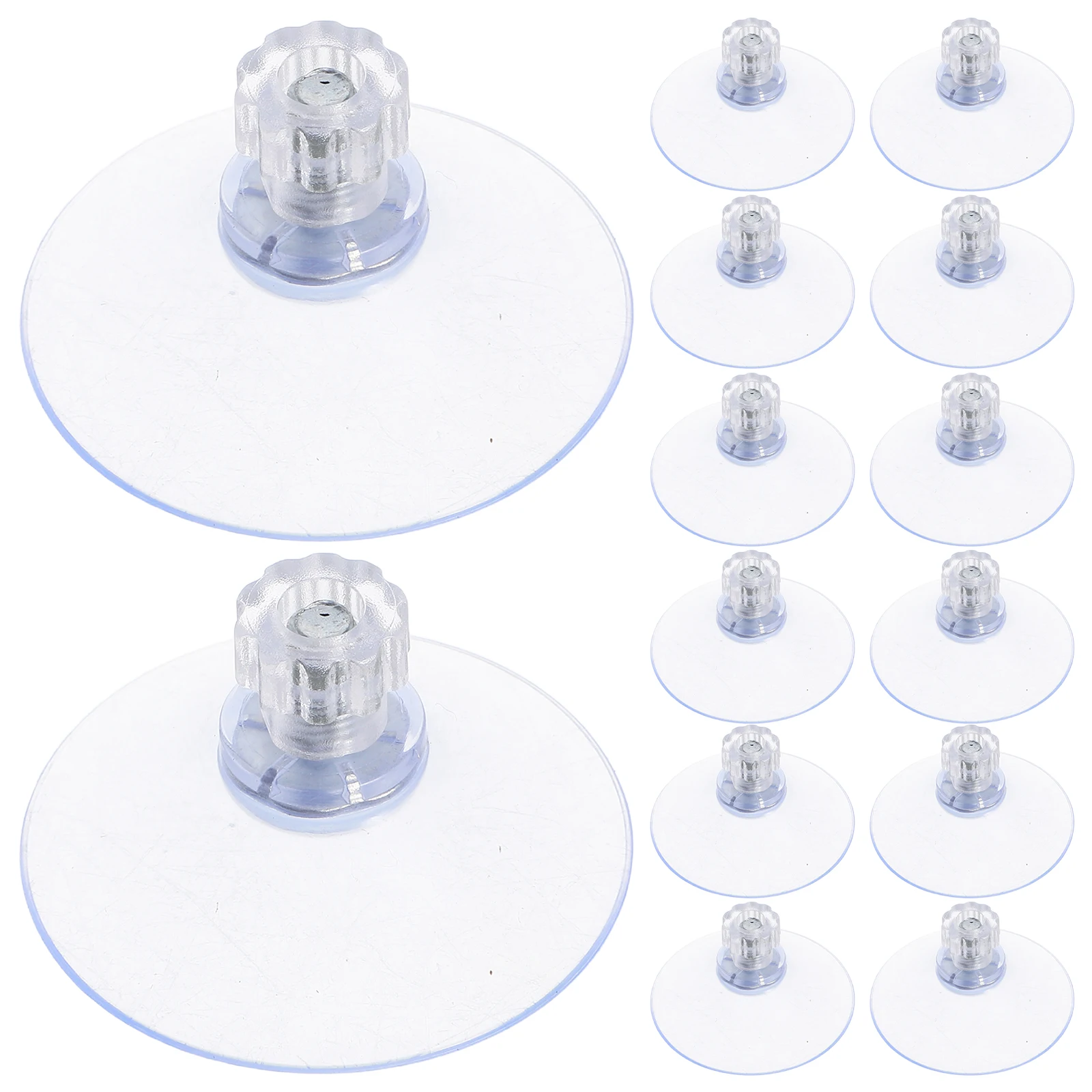 

20pcs Screw Cups Clear Glass Table Window Suction Cups Stainless Steel Nut Mount Fasteners Transparent Reusable Threaded Suction