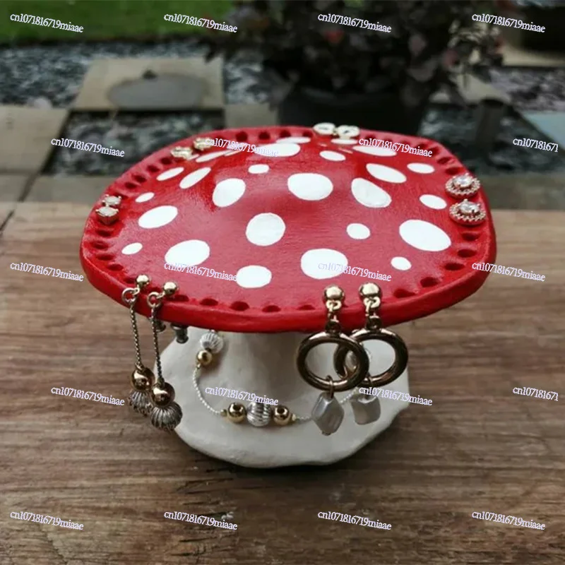 

New Mushroom Earrings Stands Mushroom Earrings Holder Decoration, Resin Crafts