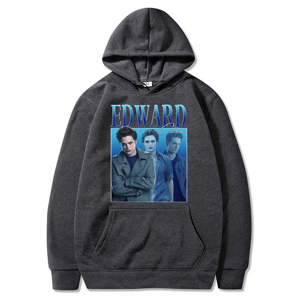 Edward Cullen Hoodies Cotton Hold on Tight Twilight Saga Robert Pattinson Sweatshirts Men Oversized Hoodie Unisex Streetwear