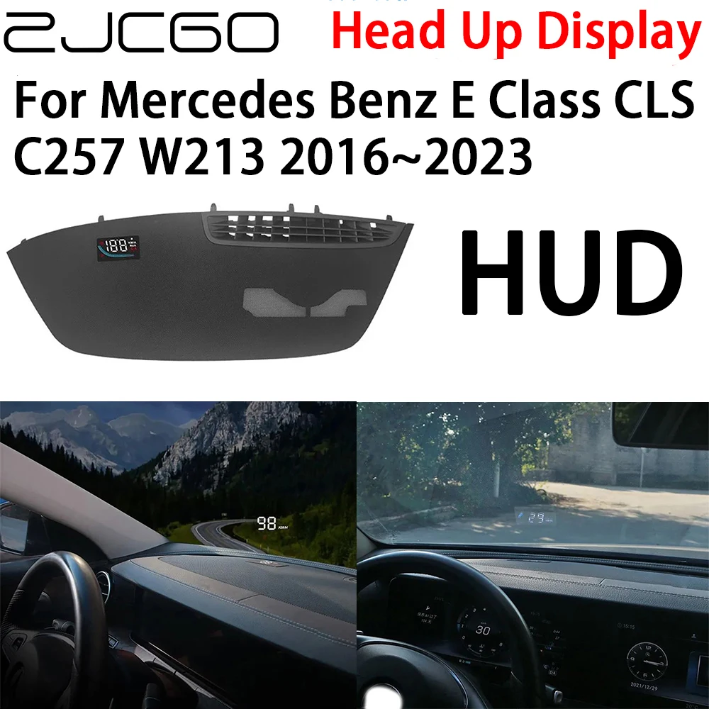 

ZJCGO HUD Head Up Display Speedometer Projector Alarm Electronic Accessories for Mercedes Benz E Class CLS C257 W213 2016~2023