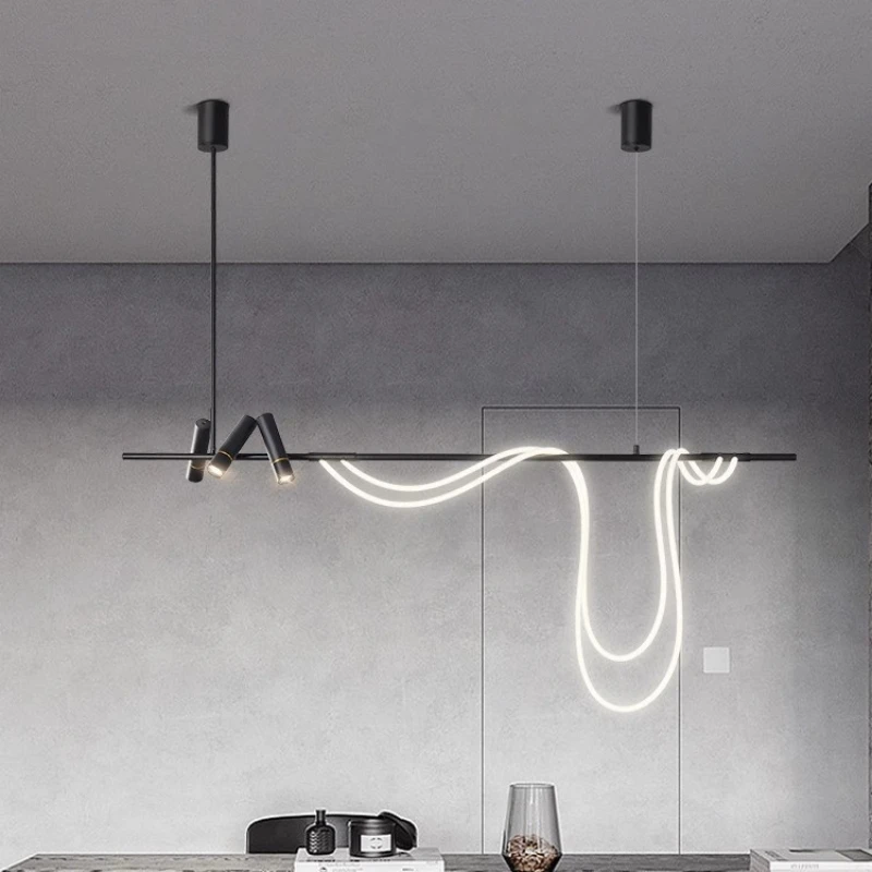 Imagem -03 - Lustre de Tubo de Sílica Gel para Mesa de Jantar Decoração de Casa Minimalista Luminária de Suspensão Produto Patenteado Designer Moderno