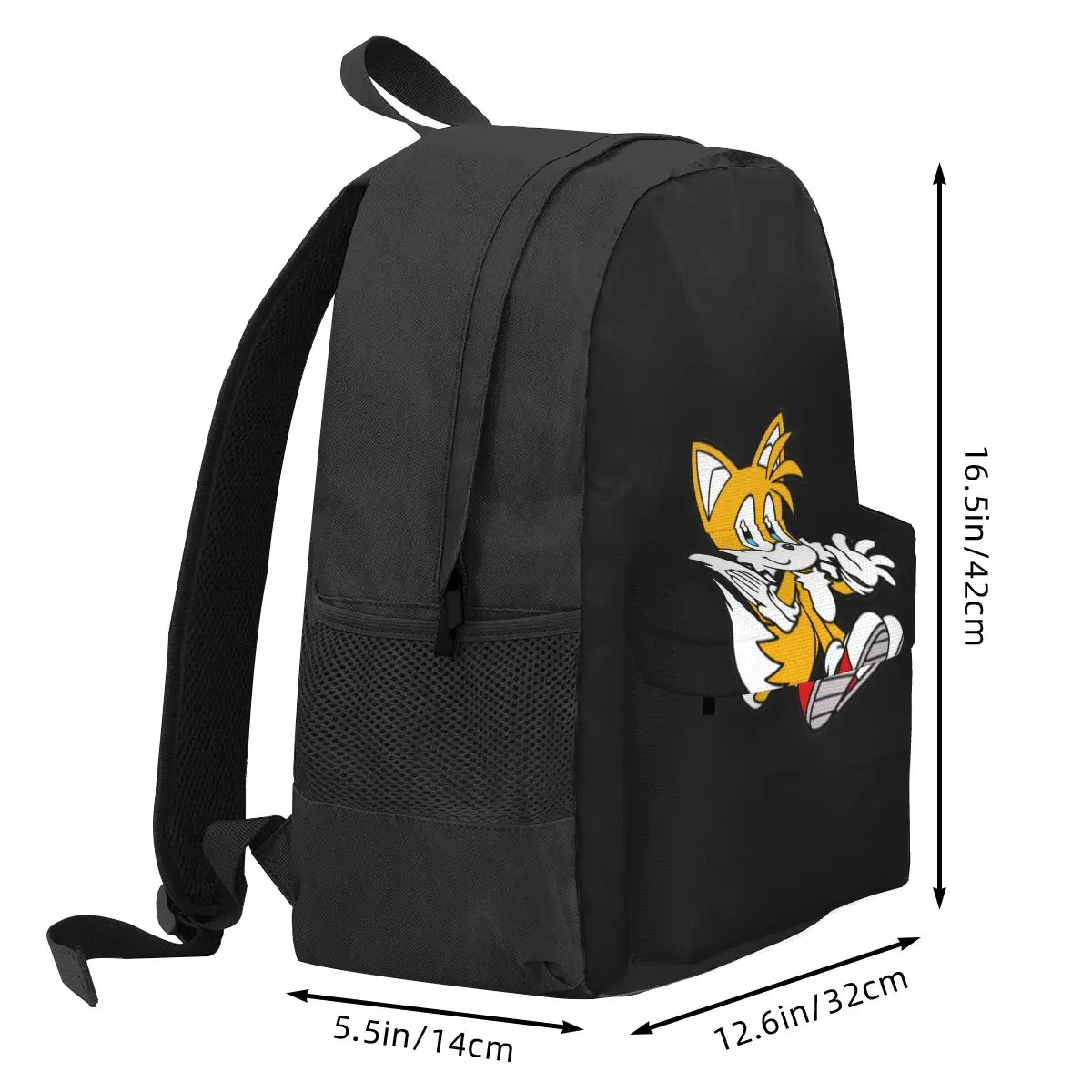 Miles Tails Prower Backpack Student BookBag Children School Bag Laptop Shoulder Bags for Boys Girls