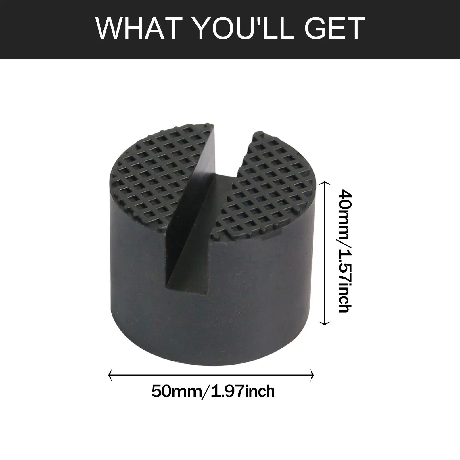 4 قطع من وسادات جاك الأرضية المطاطية المزخرفة بإطار جانبي لواقي السكك الحديدية