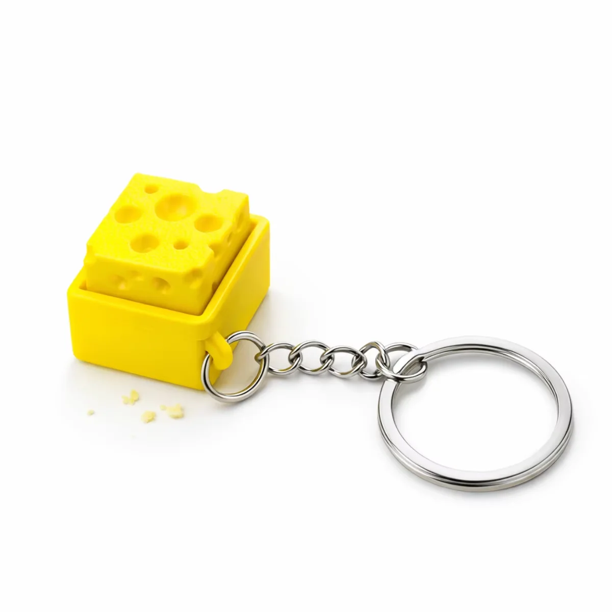 Mini Cheese Keyboard Clicker Keychain Toy