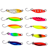 PROBEROS 1pcs Spinner Bait 10 Colors Miniature 3cm 2.15g Metal Colourful Sequin Lure VIB Spoon Fishing lure Wobbler Perch Bass