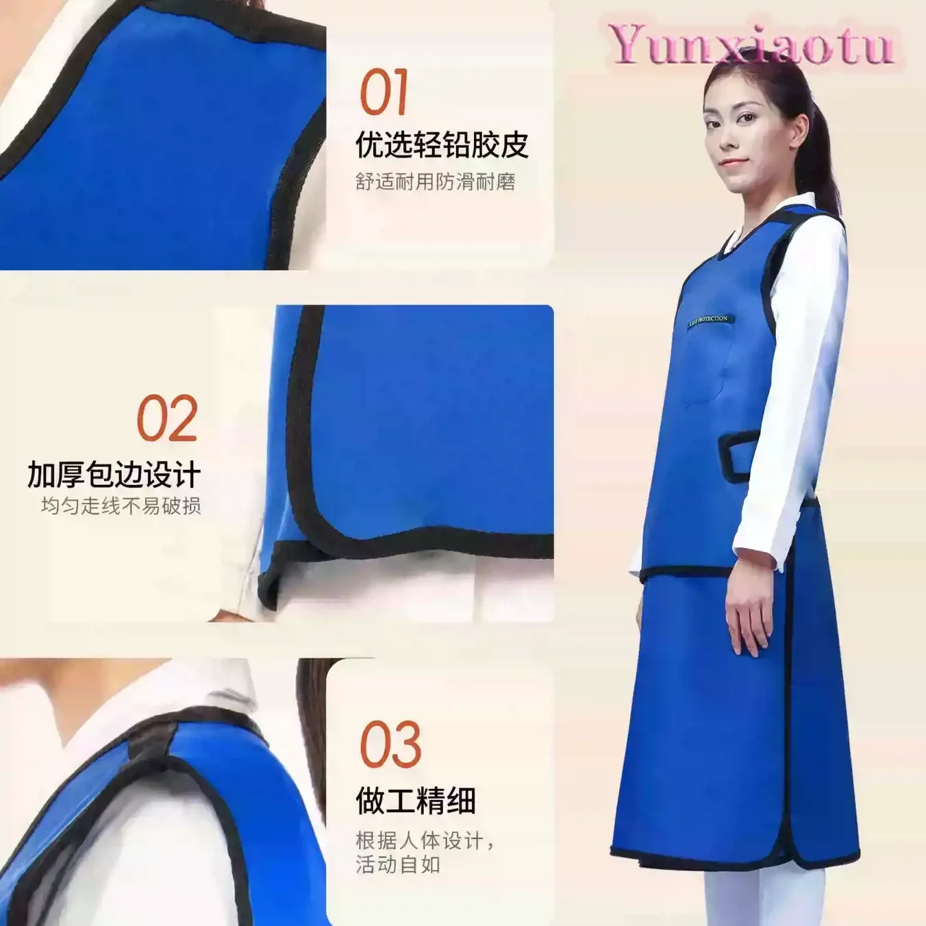 X-Ray Radiation Protection Lead Apron Set, Shielding Vest for Dental & Interventional Radiology