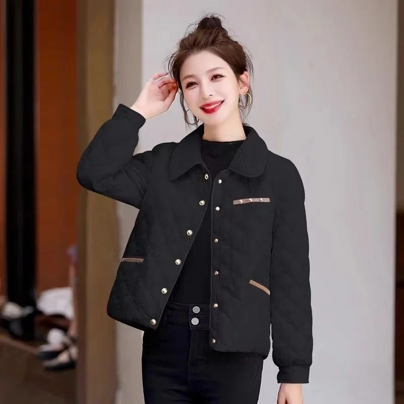 

Женская модная легкая хлопковая куртка в ароматном стиле, короткое зимнее хлопковое пальто, новинка 2026, хлопковое пальто, весенне-осенняя верхняя одежда