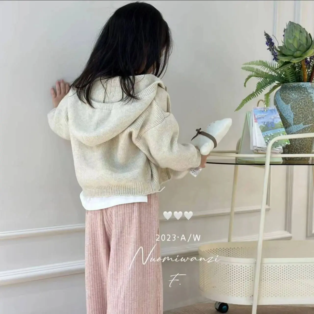 Girls Tops Hoodie Coat Solid Color Korean  Sports Casual All-match Sweet Fashion Zipper Kids Boutique Clothing  winter sweater