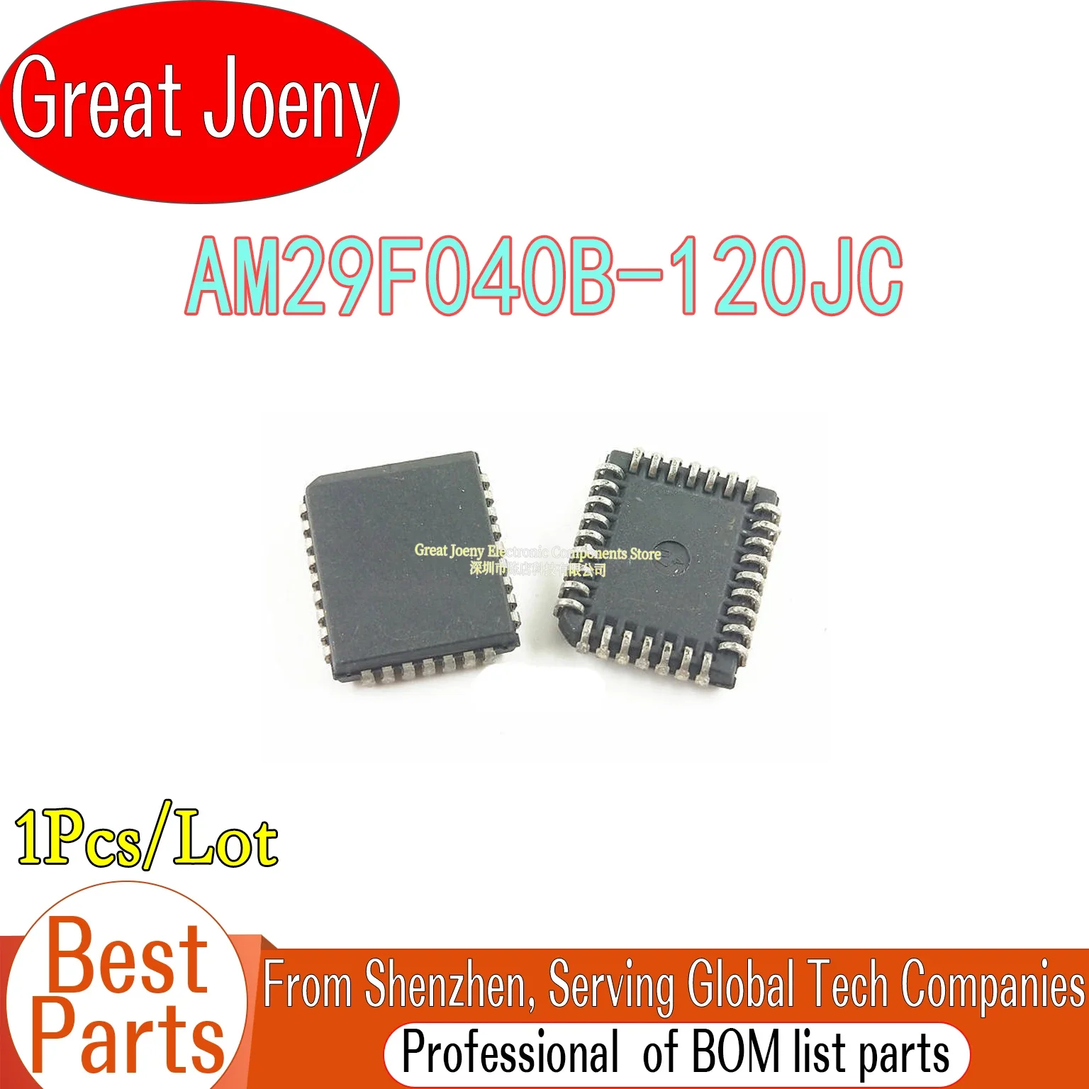 

100% New Original AM29F040B AM29F040B-120JC IC Chipset Bulk Best Price PLCC-32