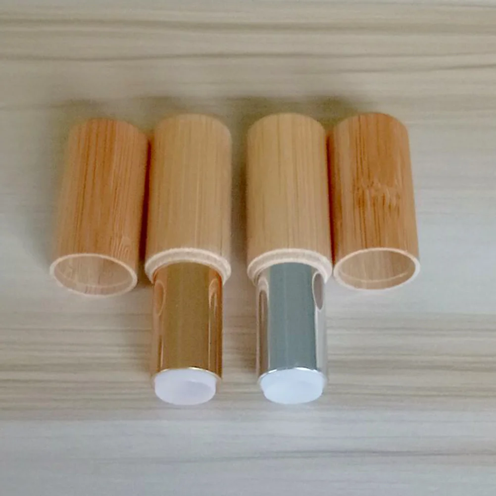 3 stuks 12,1 mm lege lippenbalsembuis DIY bamboe ontwerp glad duwwiel mechanisme voor handgemaakte lippenstift container reizen dagelijks gebruik