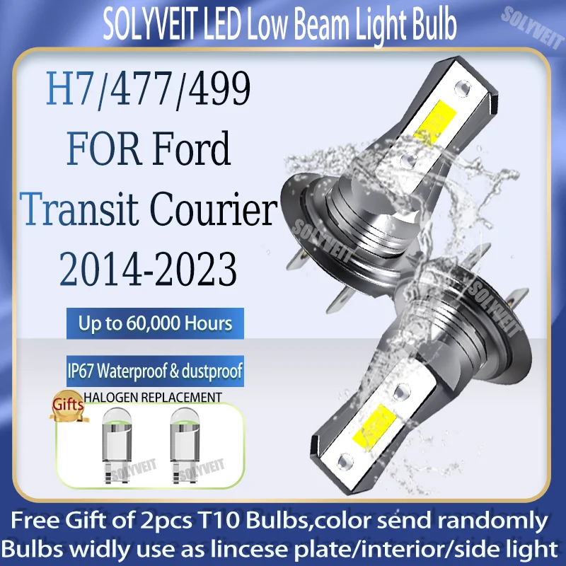 

High-lumen 4500LM 6000k white performance from easy LED Lo Beam For Ford Transit Courier 2014 2015 2016 2017 2018 2019 2020-2023