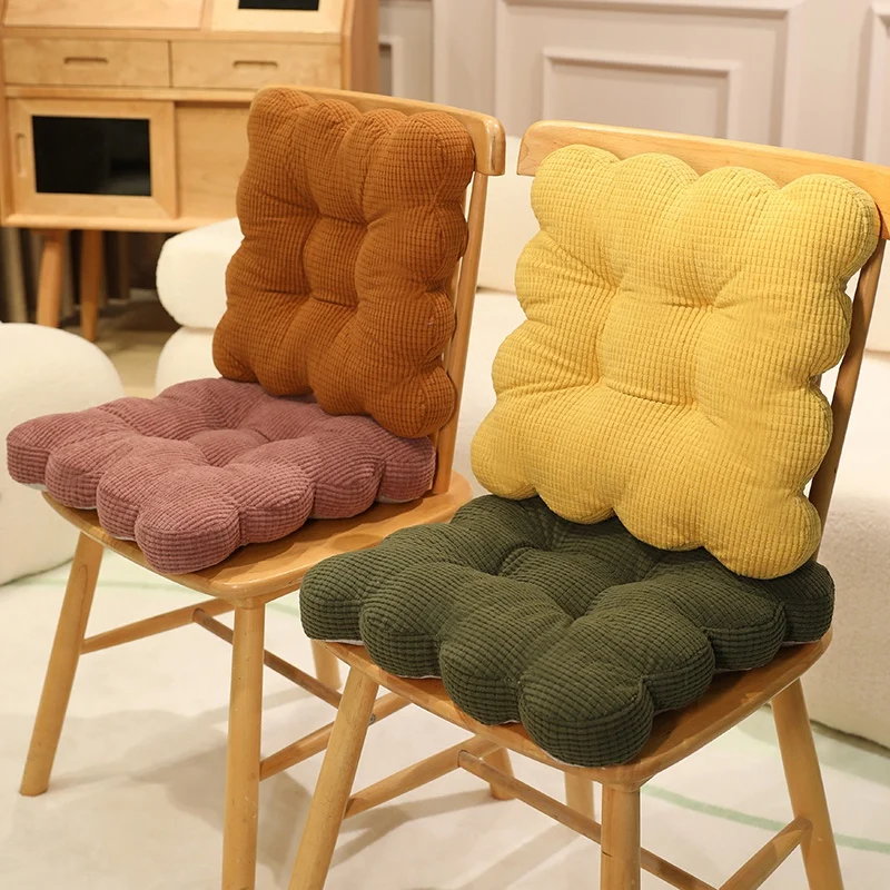 

40x40 см квадратные большие подушки для сидения, вельветовая подушка для татами, гостиной, печенье, теплый мягкий коврик для сиденья стула