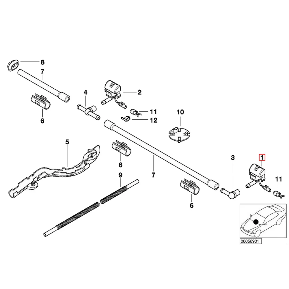 Nieuwe voorruit verwarmde sproeier sproeikop Jet 61668361039   Voor -BMW 3-serie E46 325 330 2003-2006 / E89 Z4 2009-2015