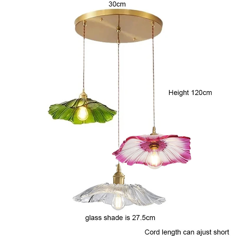 Vintage Hanger Lichten Bloem Glazen Hangende Lampen Huisdecoratie Verlichting Woonkamer Slaapkamer Nachtbed Licht Armatuur Winkel lampen woonkamers hanglampen eettafel kroonluchter lamp slaapkamer