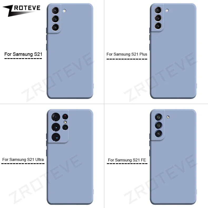 S21 Ultra Case ZROTEVE Silky Liquid Silicone Soft Cover For Samsung Galaxy S21 FE S22 Plus S 21 S21FE Shockproof Phone Cases