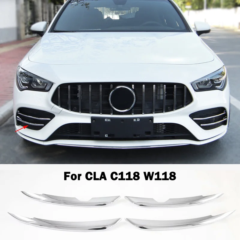 

Передние противотуманные фары для Mercedes Benz CLA C118 W118 CLA200 CLA260 CLA220d, накладки на воздухозаборник, хромированная накладка, бампер, решетка