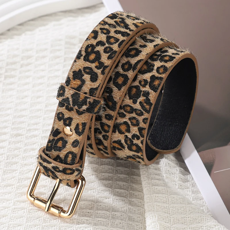 New belt for women, simple and popular, versatile and trendy jeans, fashionable and personalized student decoration, leopard pri