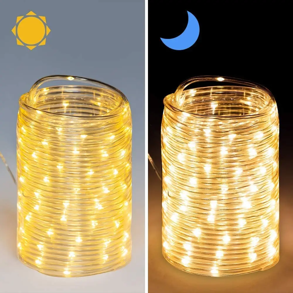 Trang Trí Giáng Sinh 2023 LED Ống Dây Dây Đèn Hoạt Động Bằng Pin/5/10/15M Chống Nước Garland Mới năm/Trang Trí Lễ Cưới