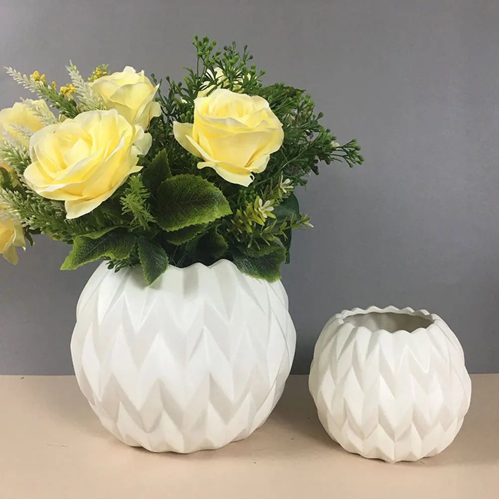 

Ceramic Plant Pot Premium Material Simple Style Cactus Holder Office Balcony Decor Floral Flower Vase Garden Decoration