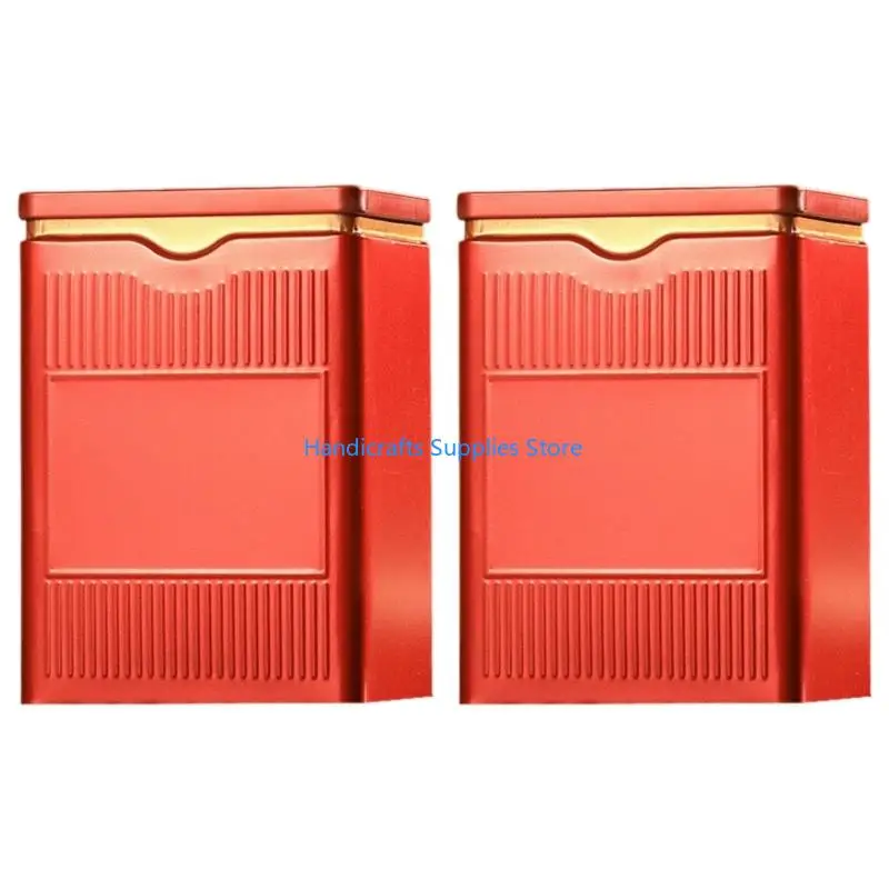 R1WA Premium Tea Box With Tight Seal Kitchen Canister Tinplate Storage Container