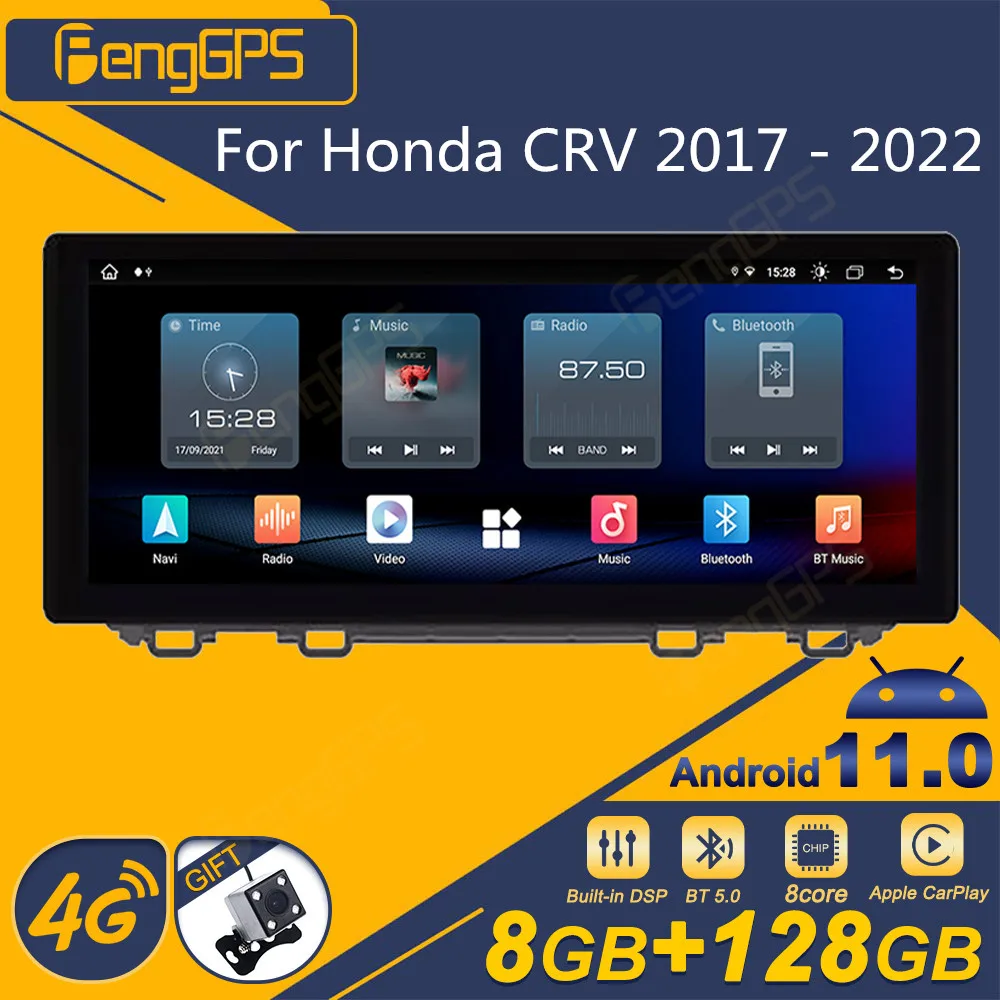 For Honda CRV 2017 - 2022 Android Car Radio 2Din Stereo Receiver Autoradio Multimedia Player GPS Navi Head Unit Screen